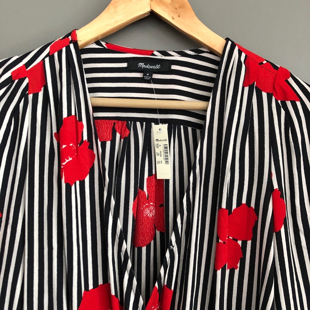 Madewell Orchid Wrap Blouse sz M (NWT) - Picture 5 of 7
